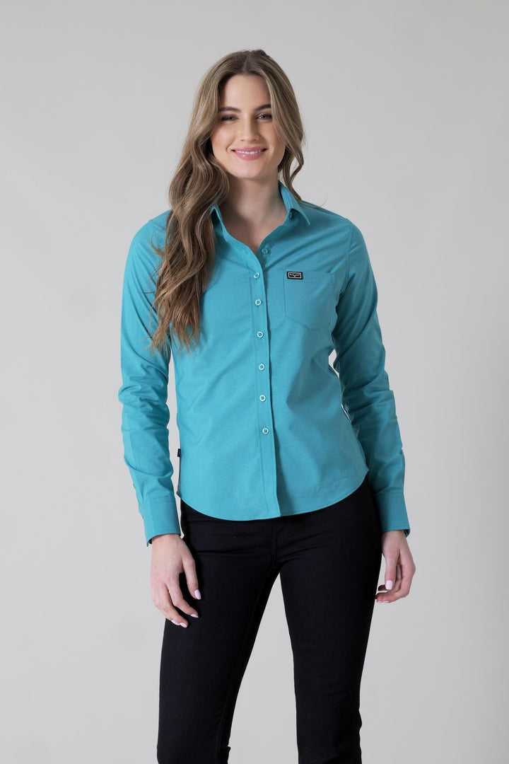 The Linville Shirt by Kimes Ranch in Teal