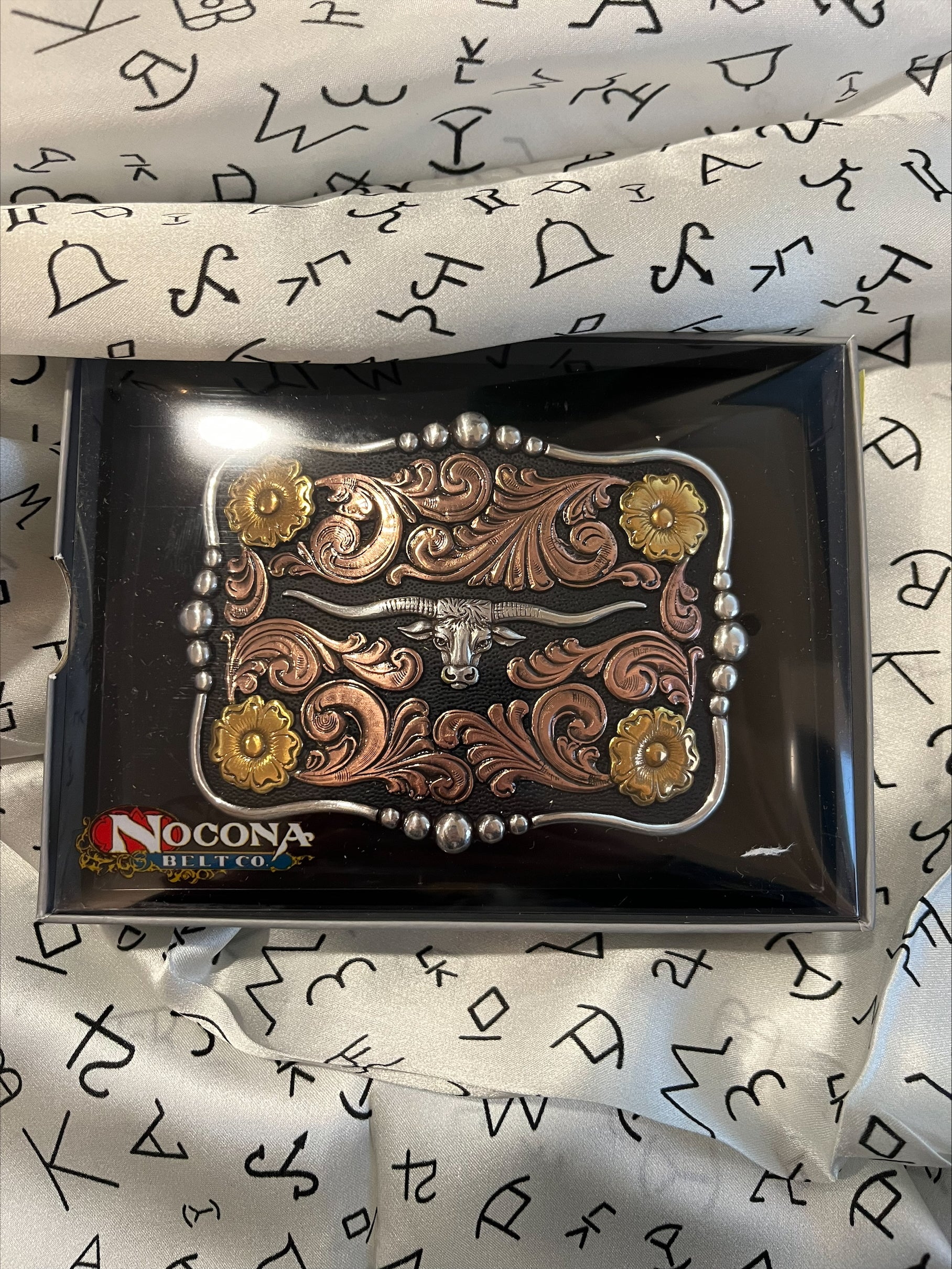 The Longhorn Blitz Belt Buckle by Nocona