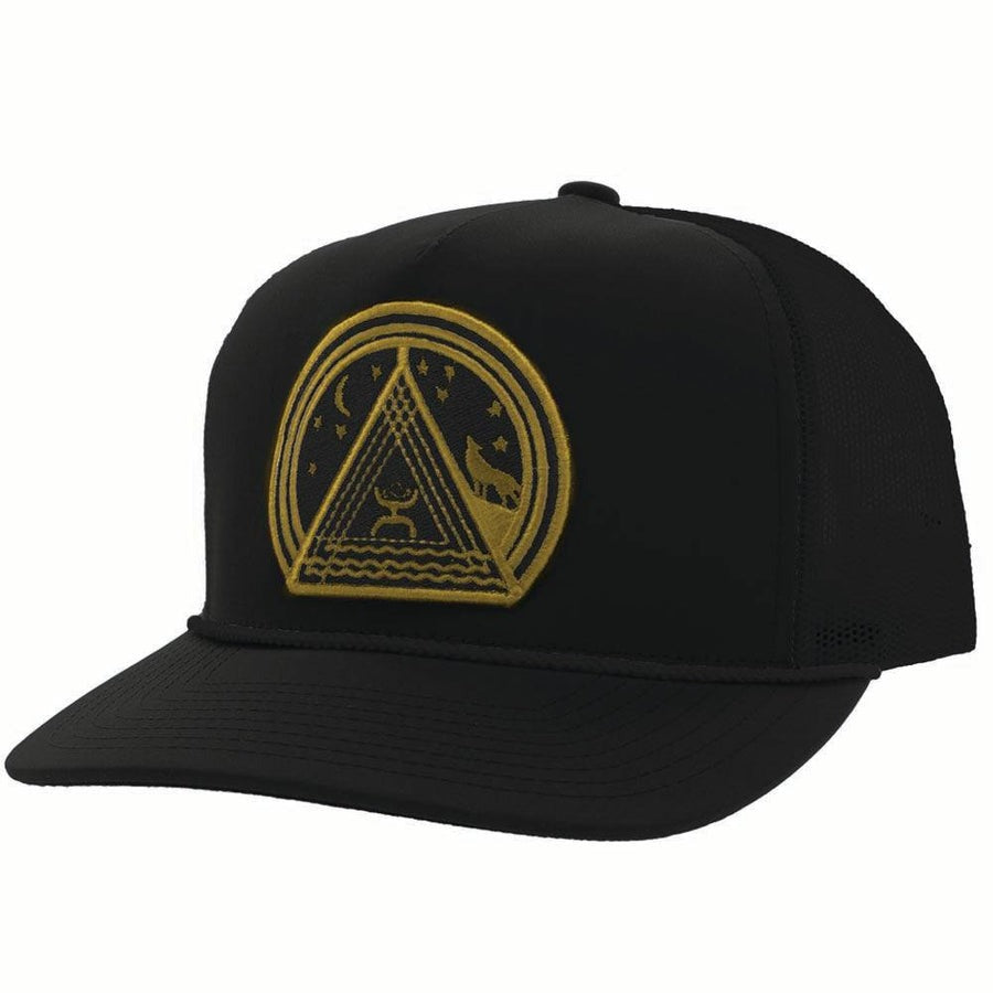 Hooey Coyote Moon Hat Black/Black Mesh