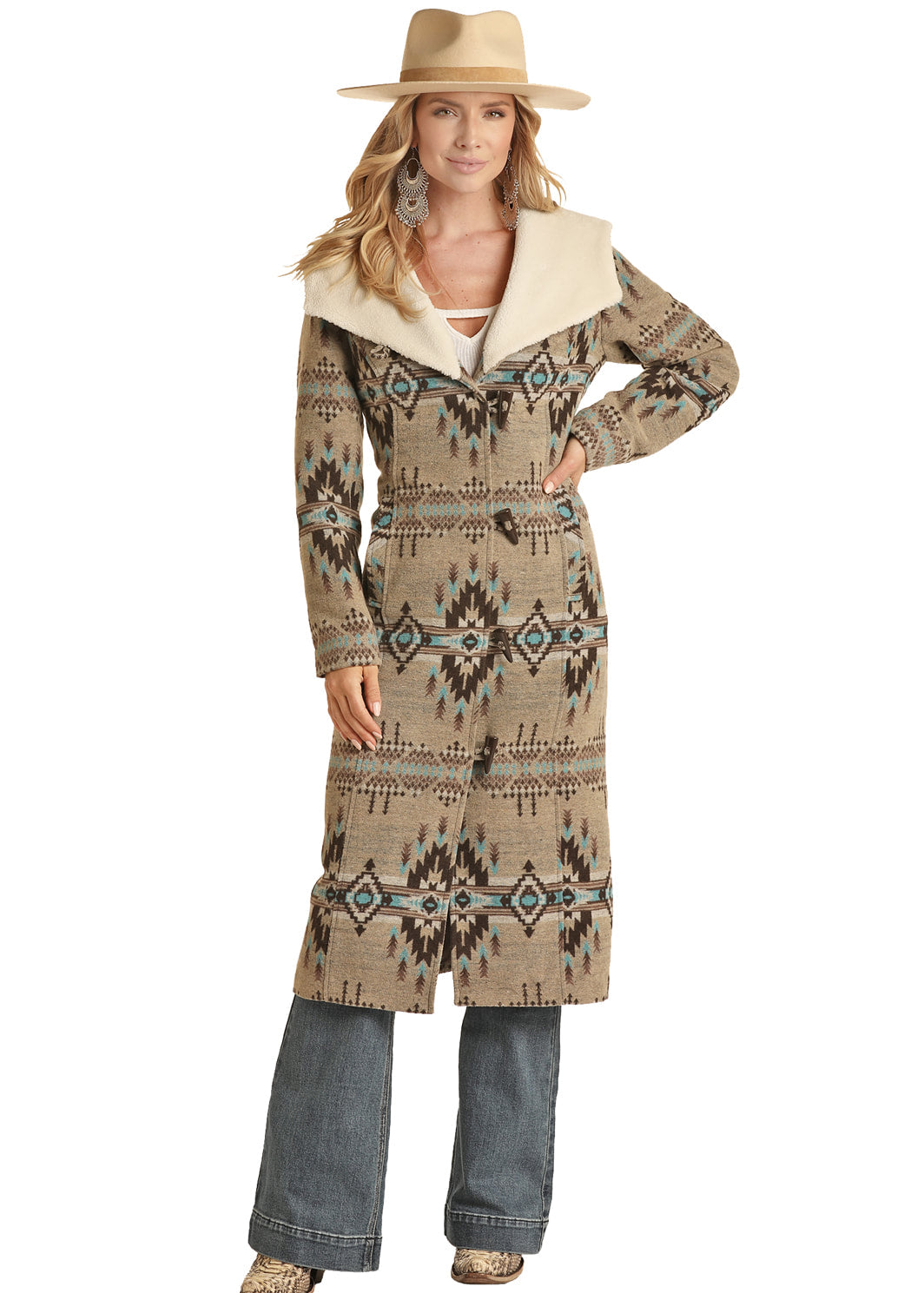 The Montana Wool Long Jacket by Powder River Outfitters