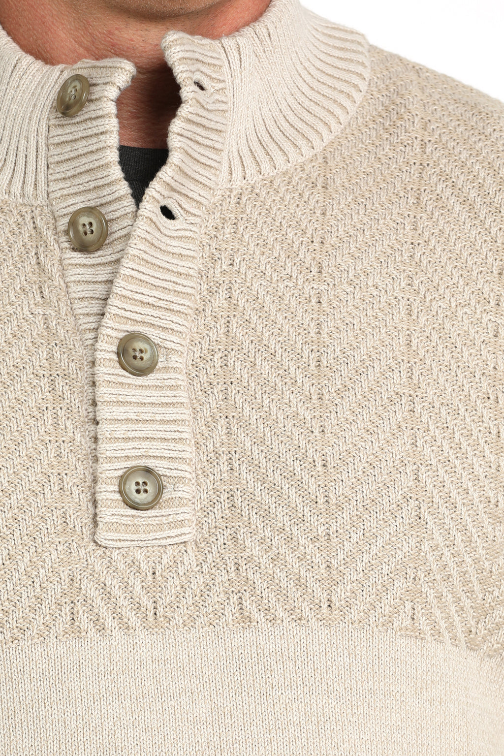 The Houston Men's Quarter Button Sweater by Cinch