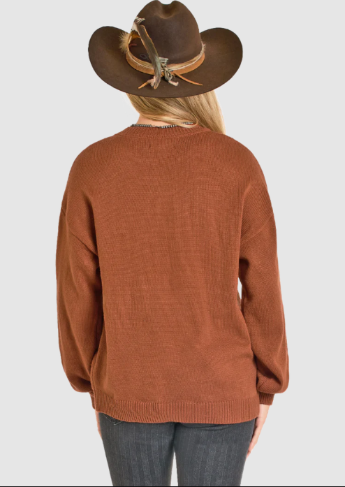 The West Desperado Horseshoe Knit Sweater By Rock & Roll Denim