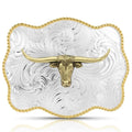 The Scalloped Longhorn Buckle by Montana Sliversmiths