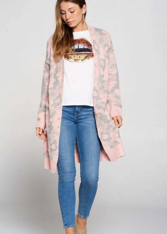 The Pink Cowgirl Camo Cardigan