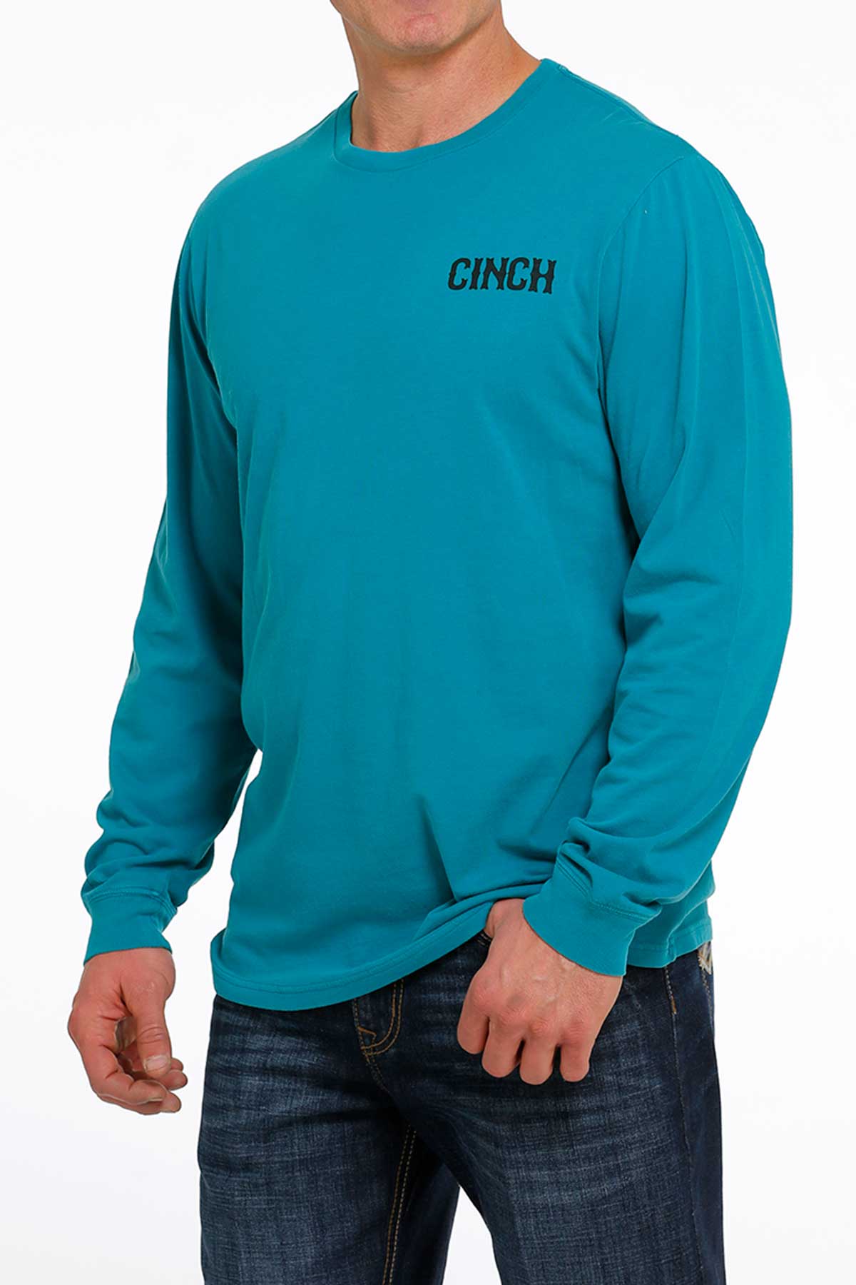 The Nanton Long Sleeve Teal Tee by Cinch
