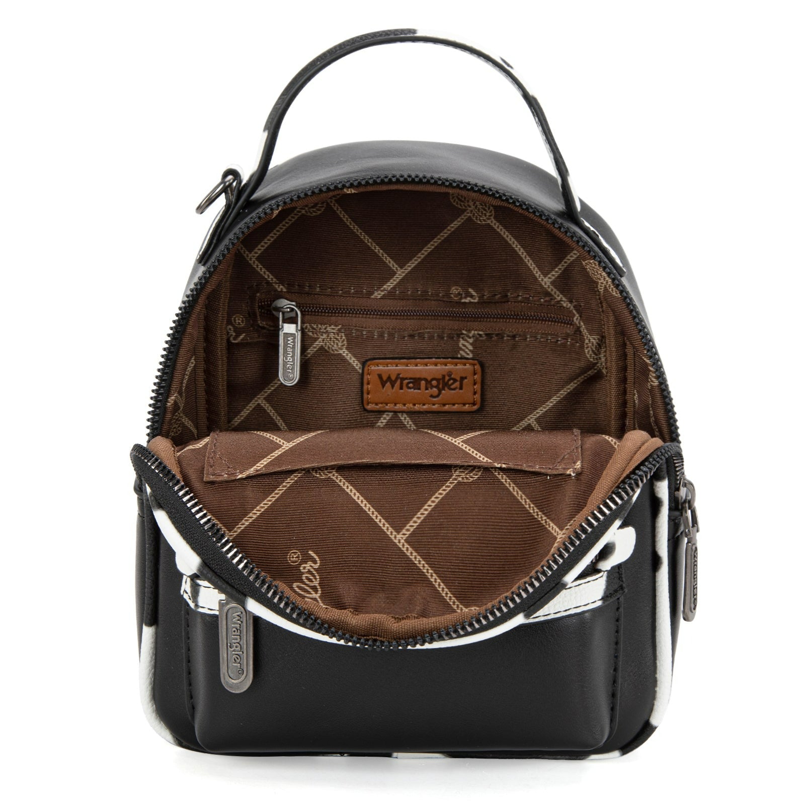 The Dairy Delight Mini Backpack by Wrangler - Solid Black w Trim