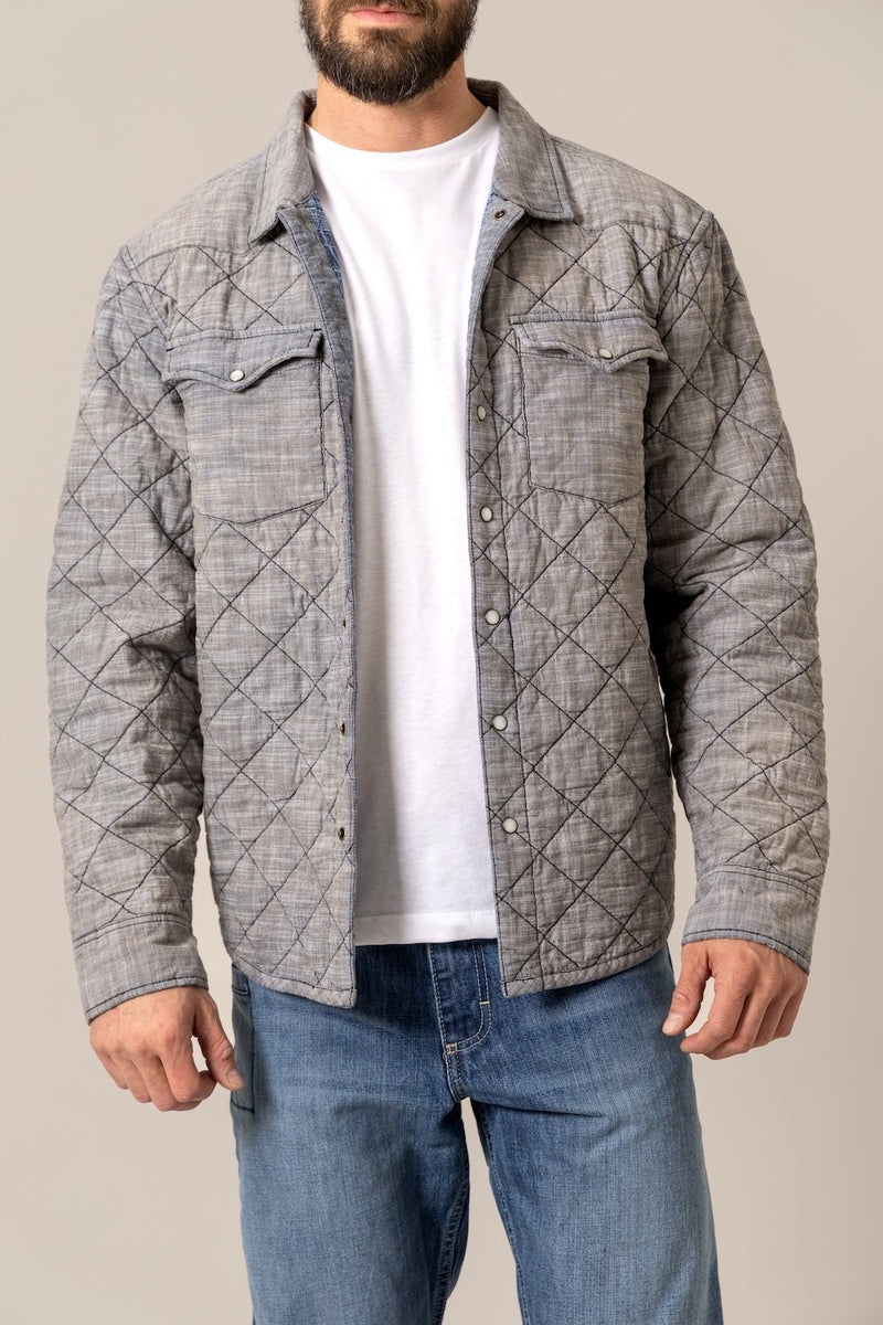 The Compton Men's Flannel Lined Quilted Jacket by Kimes Ranch