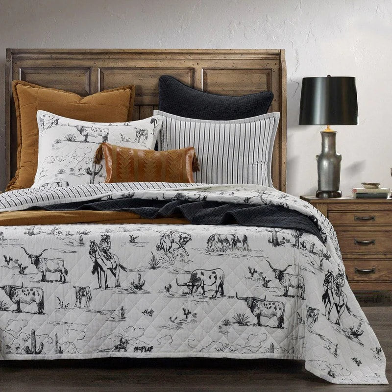 Ranch Life Printed Reversible Quilt Set - QUEEN SIZE
