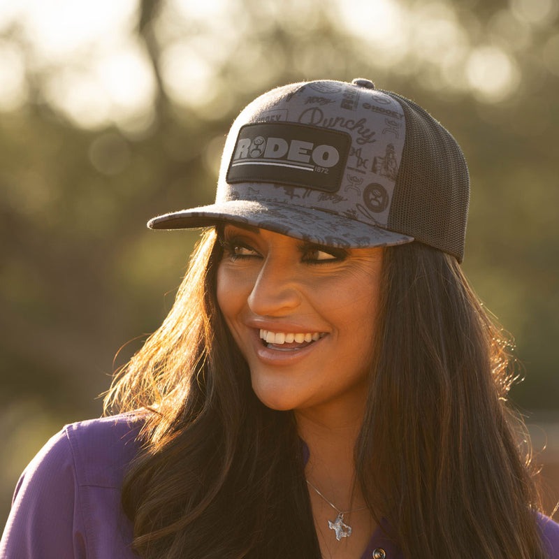Rodeo Hat by Hooey in Grey/Black Rodeo Pattern