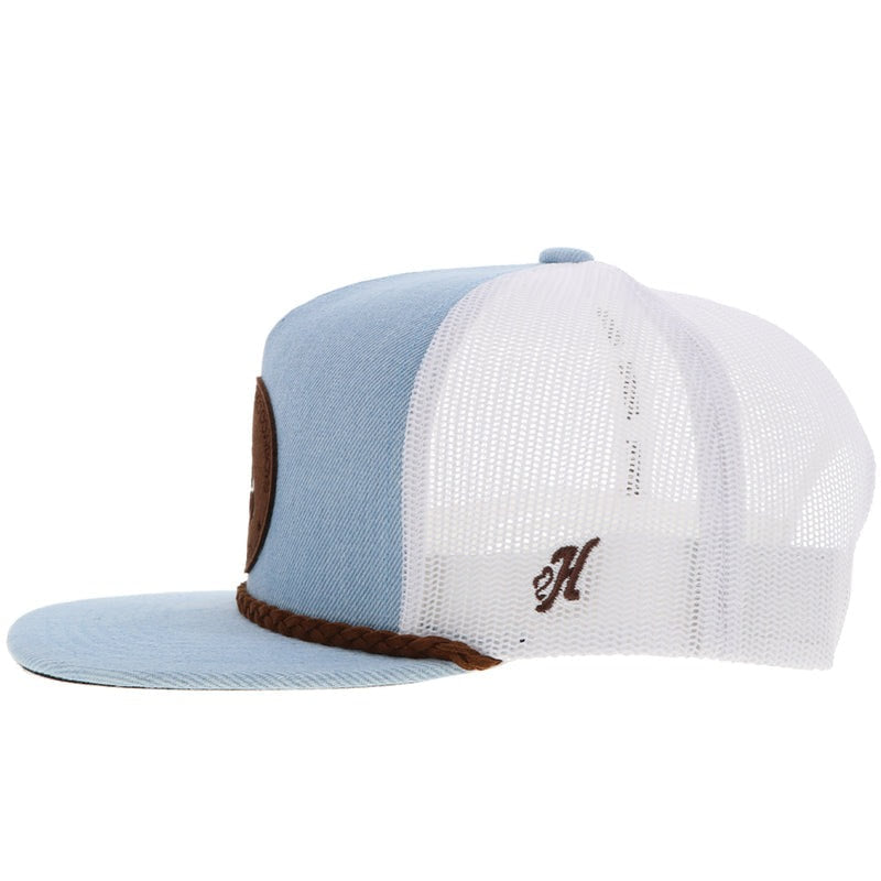 Pro Rodeo Hat by Hooey Demim/White/Leather