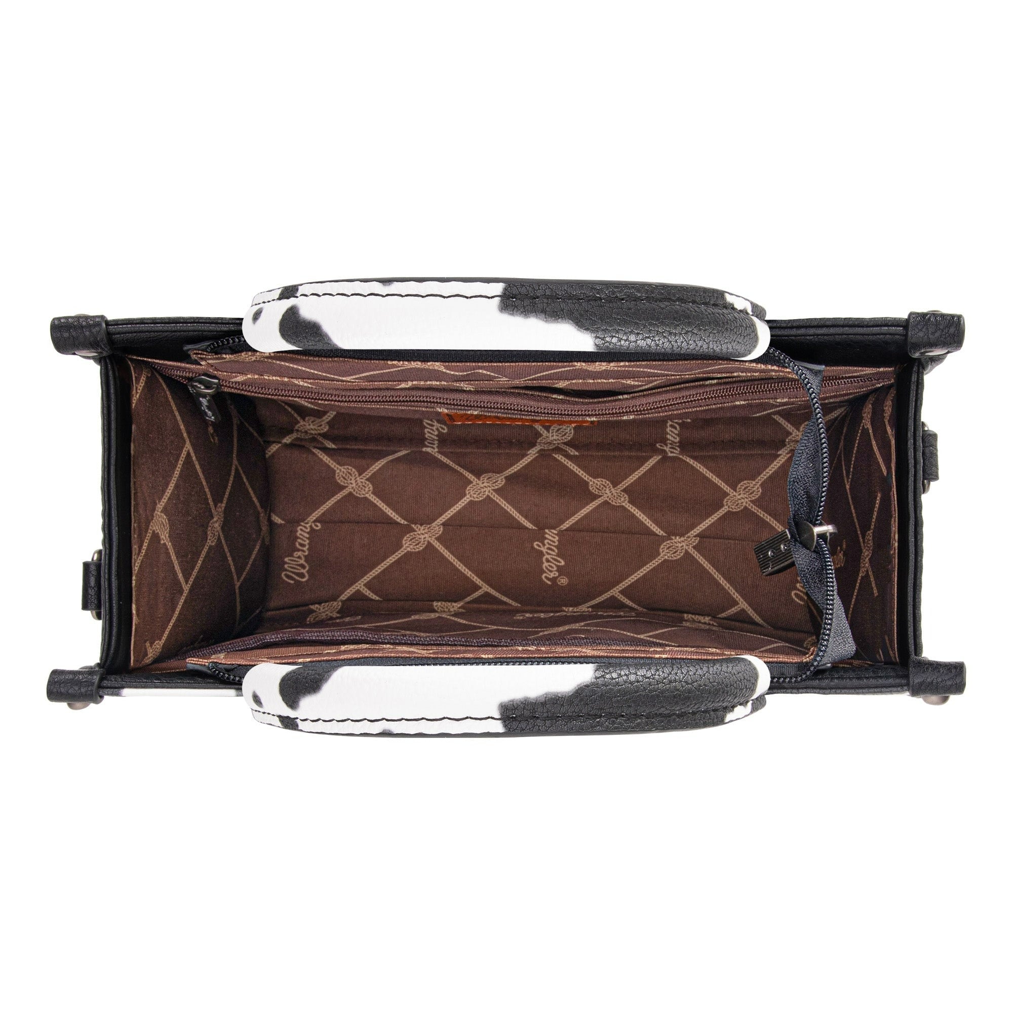 The Dairy Delight Wrangler Mini Tote Purse in Black/White