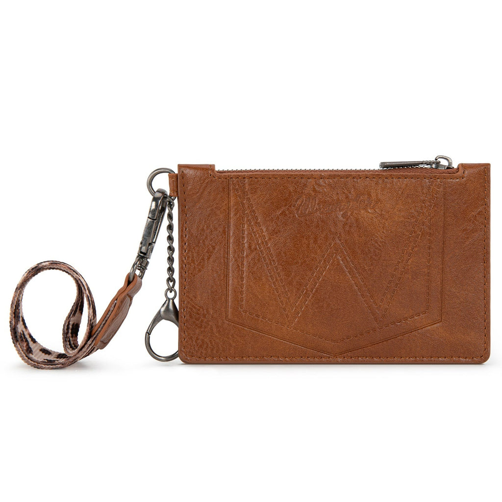 The Cat's Meow Wristlet Card Wallet by Wrangler - Brown