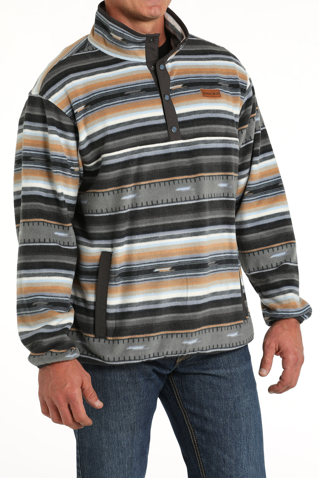 The Saint's Canyon Polar Fleece Snap Up Men's Sweater by Cinch