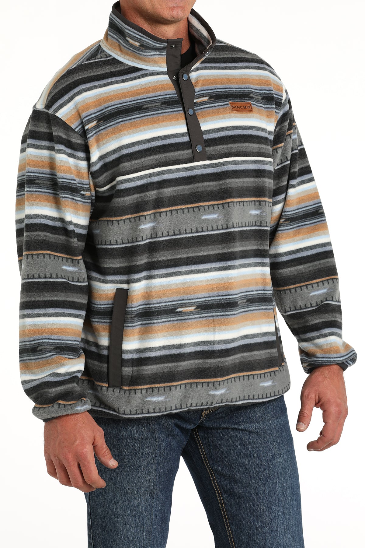The Saint's Canyon Polar Fleece Snap Up Men's Sweater by Cinch