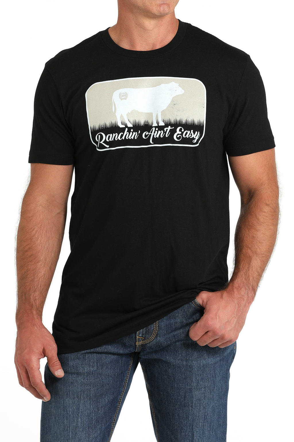 The Ranchin' Ain't Easy Tee by Cinch