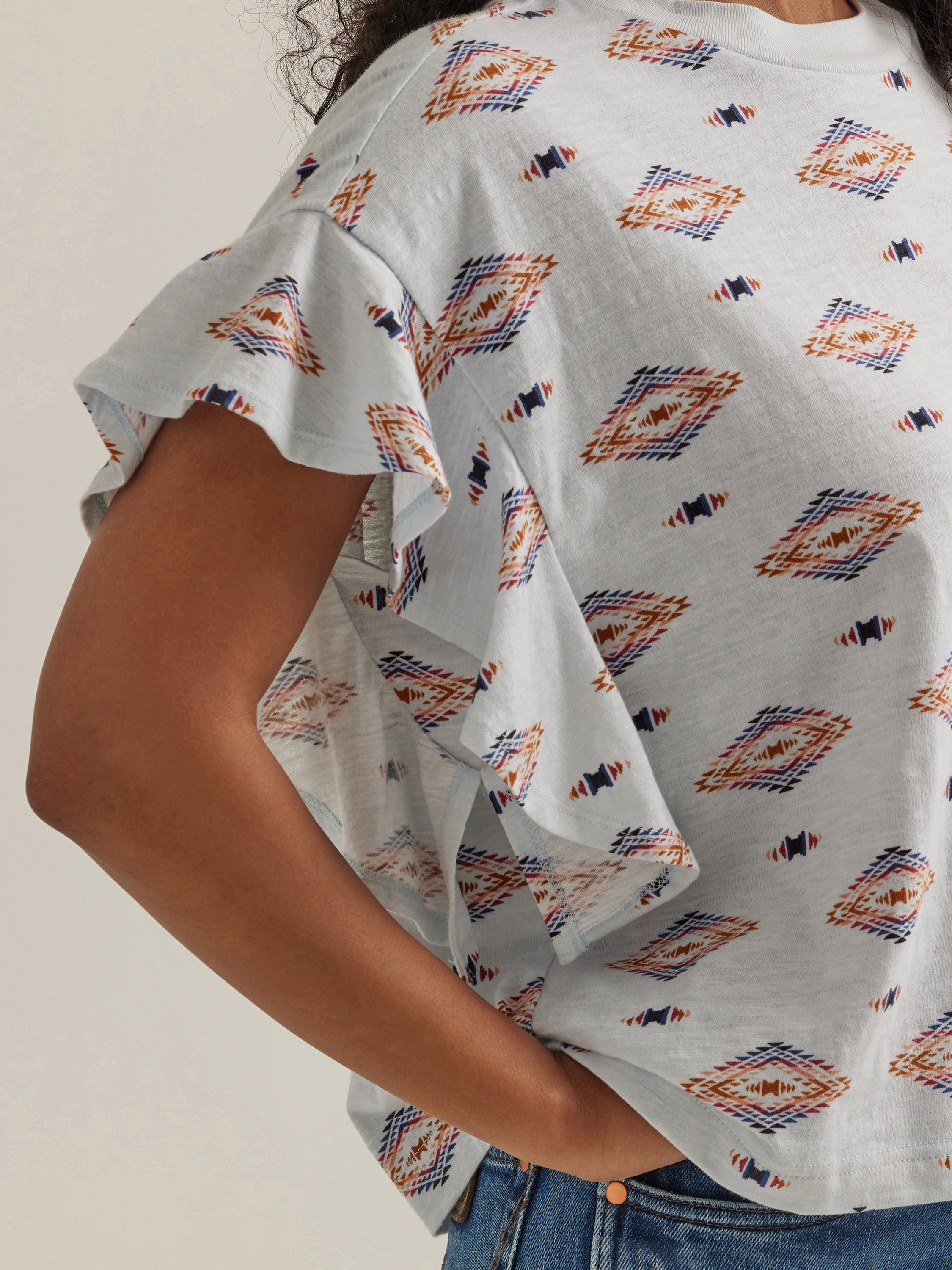 The Cassie Flutter Sleeve Shirt by Wrangler