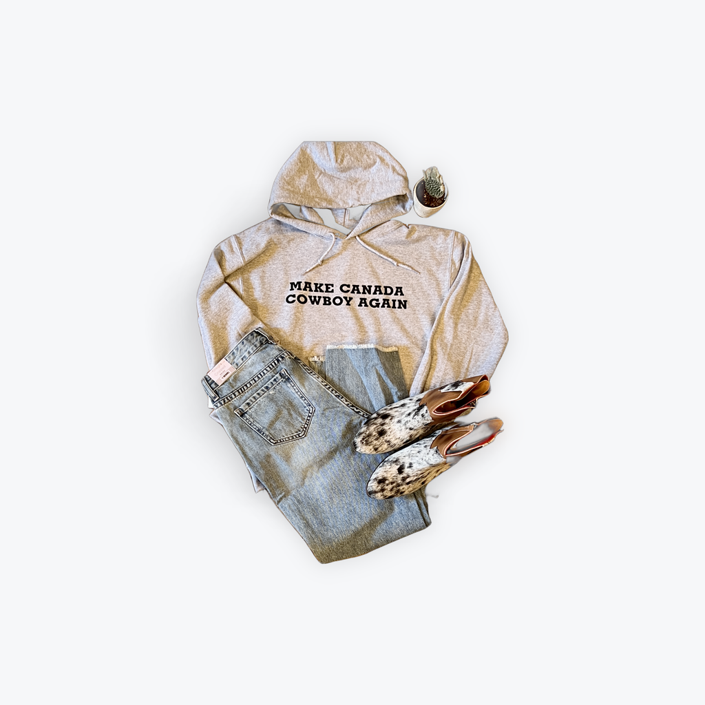 Make Canada Cowboy Again Hoodie (MCCA) - Heathered Grey