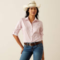 The Derby Winner VentTEK Shirt by Ariat in Strawberries n' Cream Pinstripe