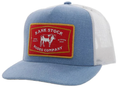 Rank Stock by Hooey Denim Blue/White Hat