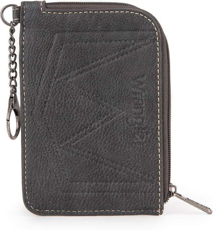 The Doc Bar Mini Zip Card Case by Wrangler - Black Aztec