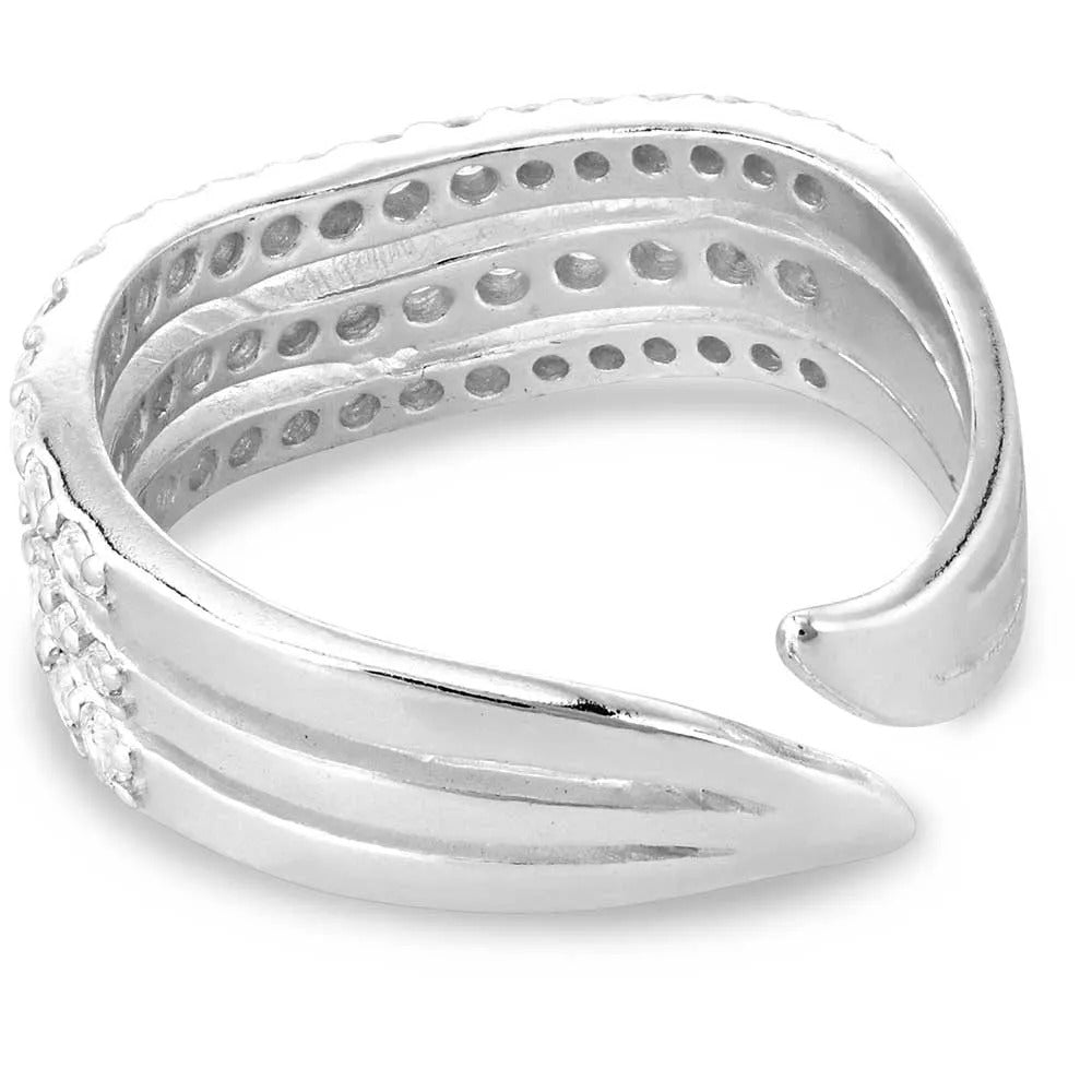 The Calm Waters Crystal Open Ring by Montana Silversmiths