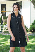 The Loretta Jo Denim Snap Dress By Cinch