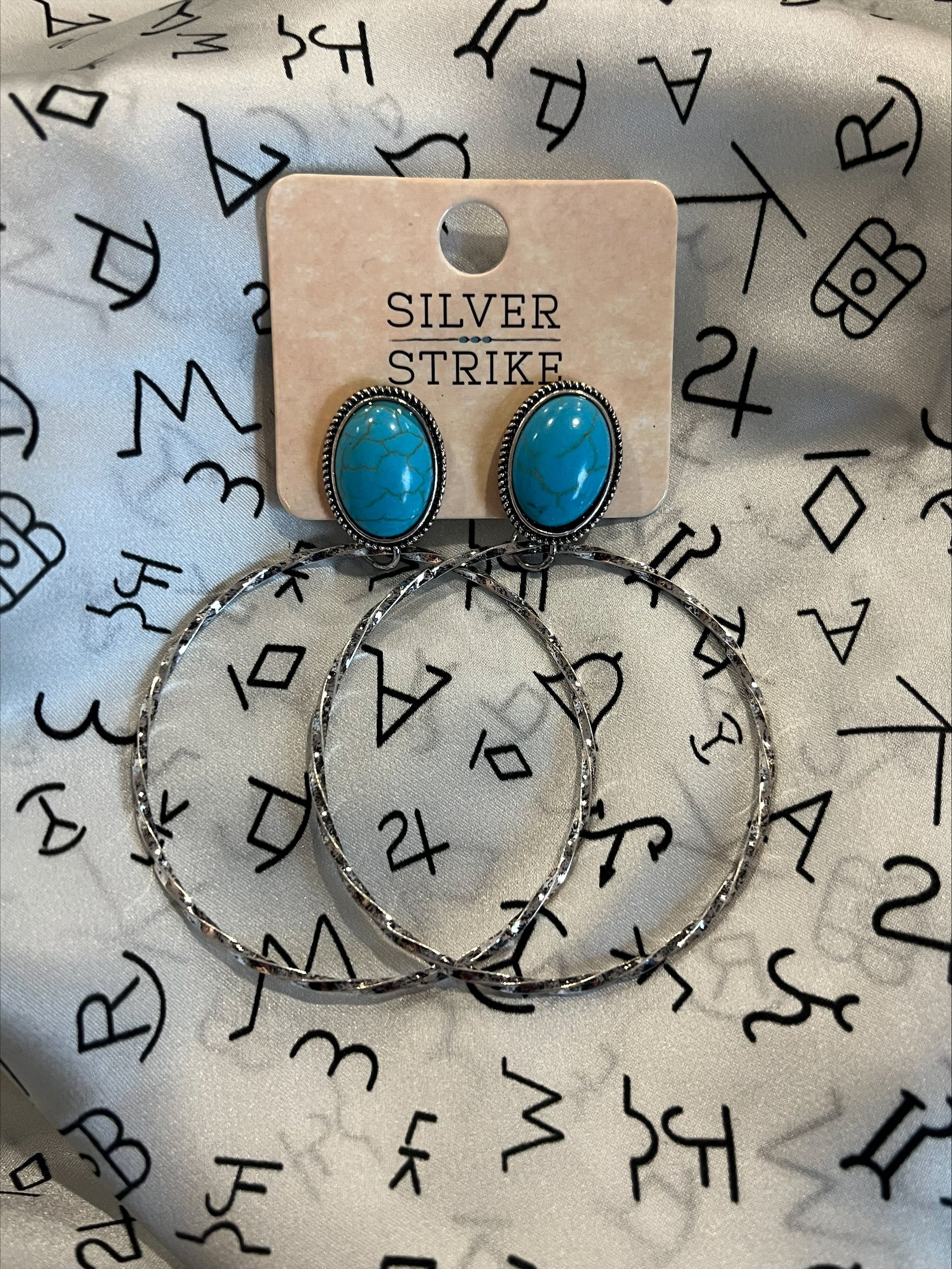The West Turquoise Hoop Earring