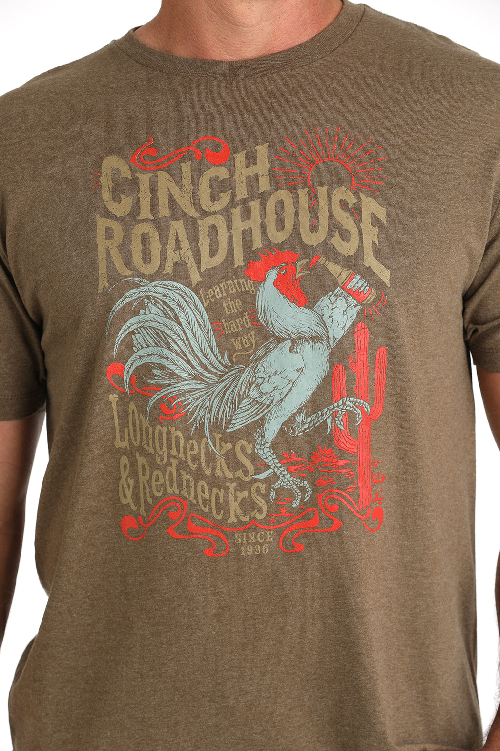 Longnecks & Rednecks Cinch Men's Tee in Dirt Road Brown