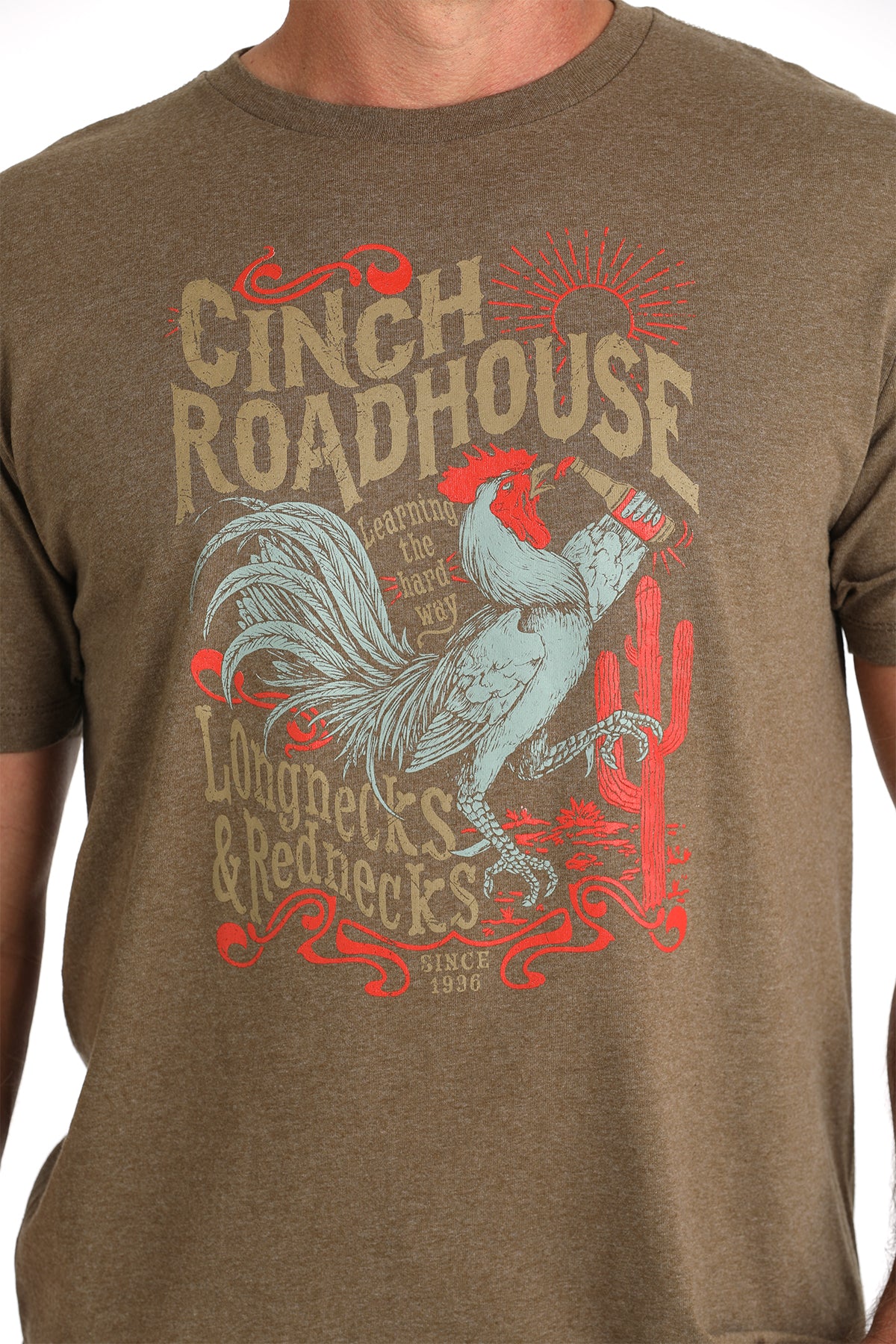Longnecks & Rednecks Cinch Men's Tee in Dirt Road Brown