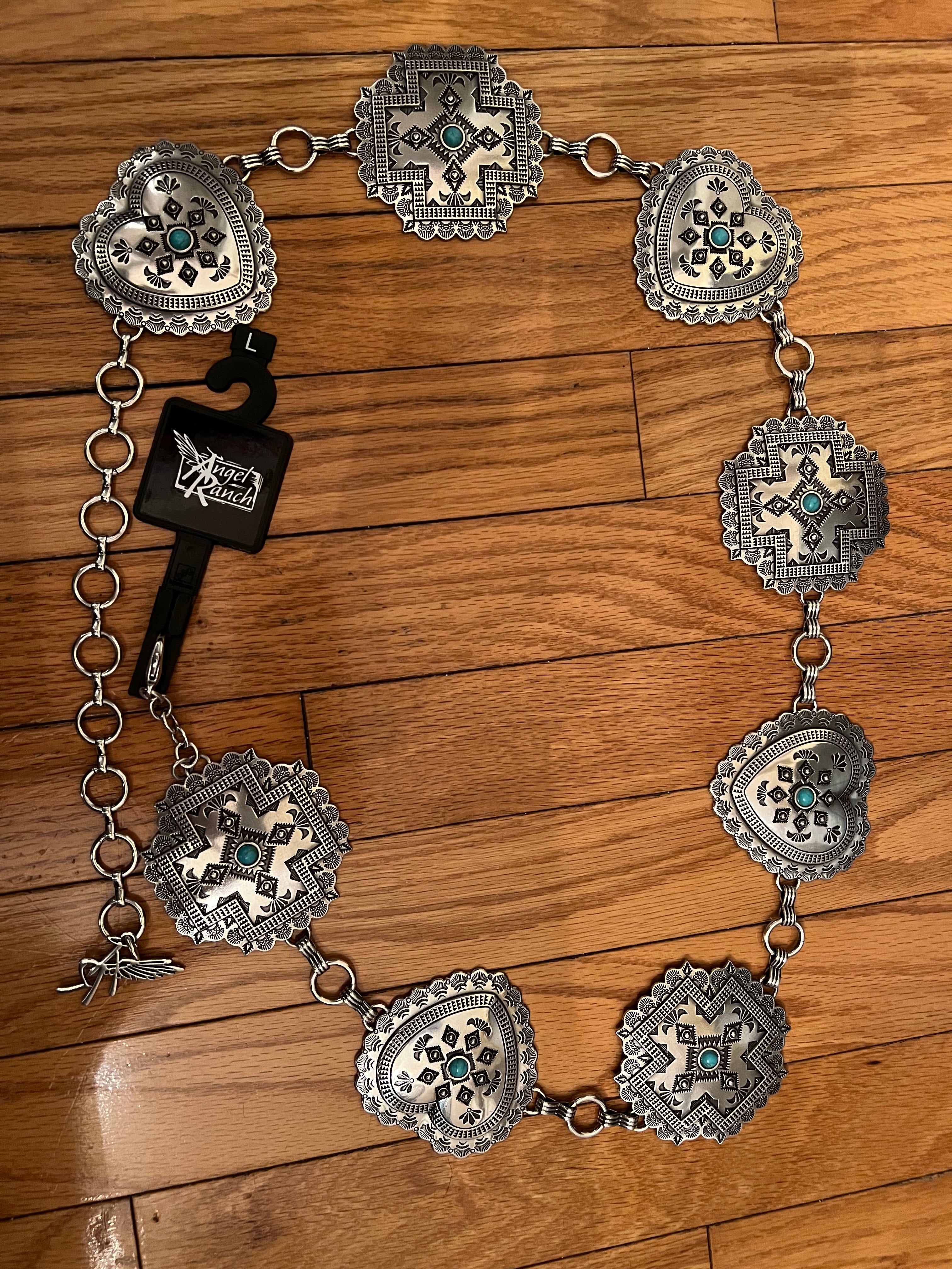 The Trap Shot Concho Belt by Angel Ranch