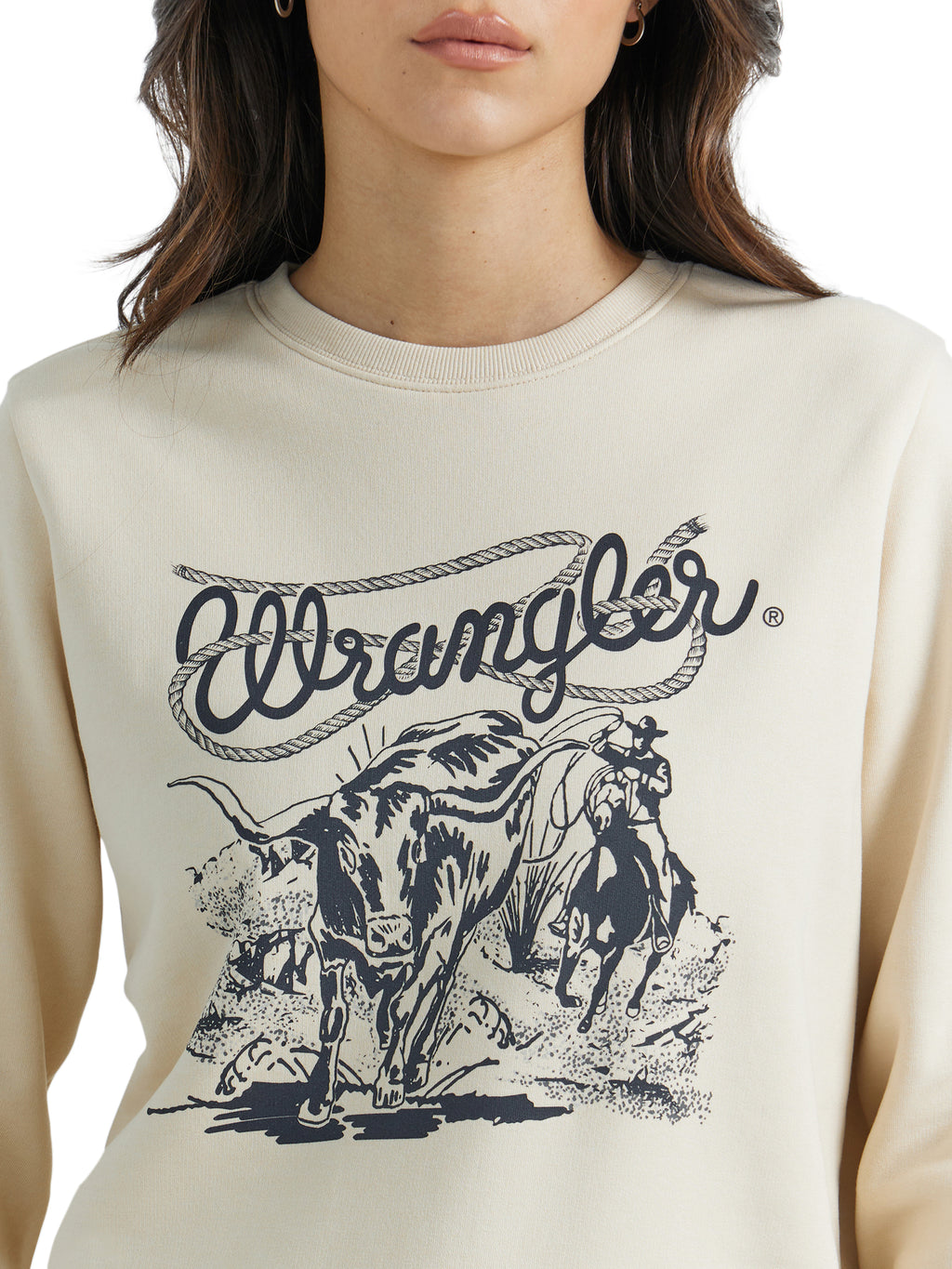 The Rope'em Crewneck by Wrangler Retro