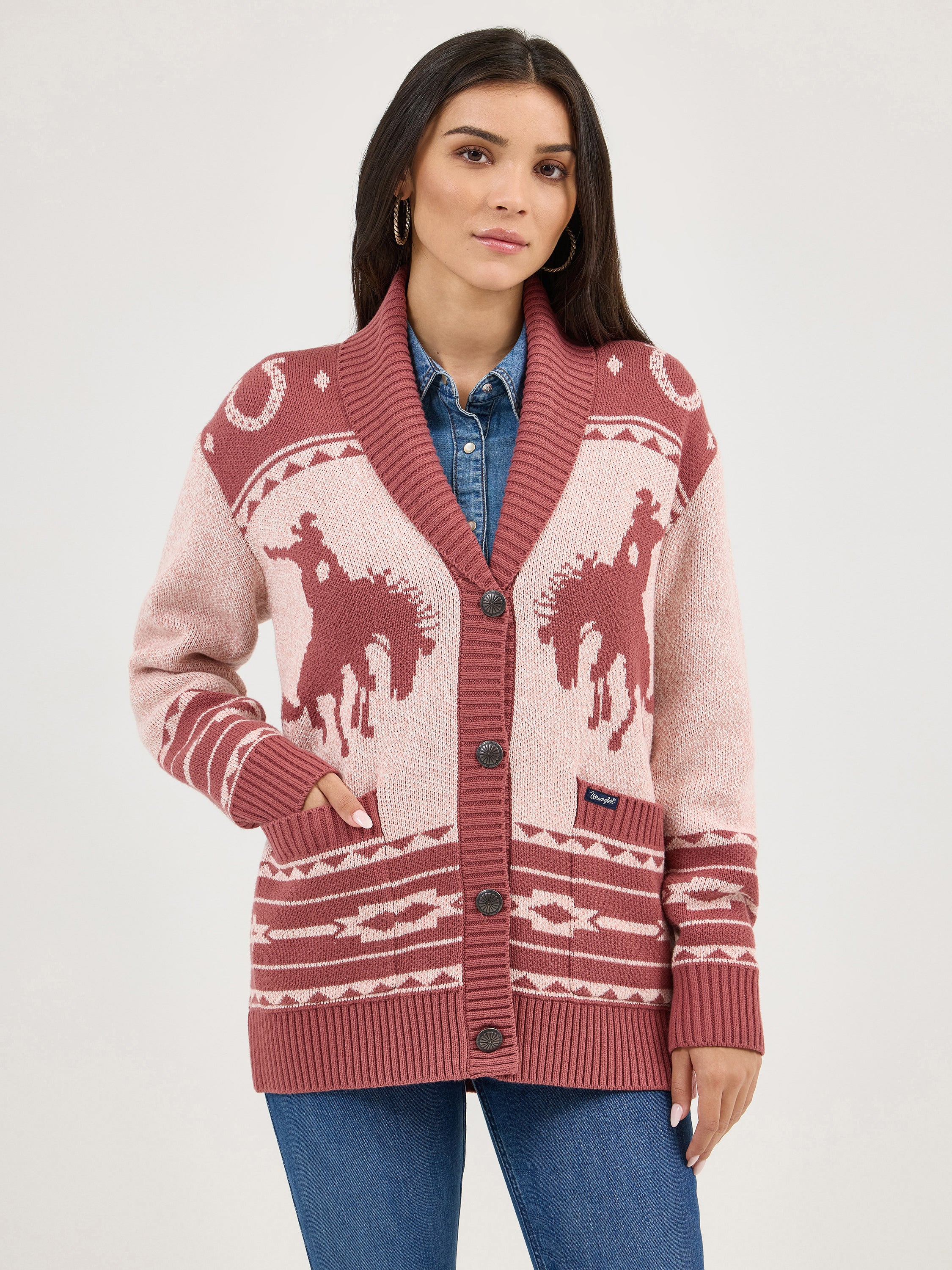 The Strawberry Milk Caballada Cardigan by Wrangler