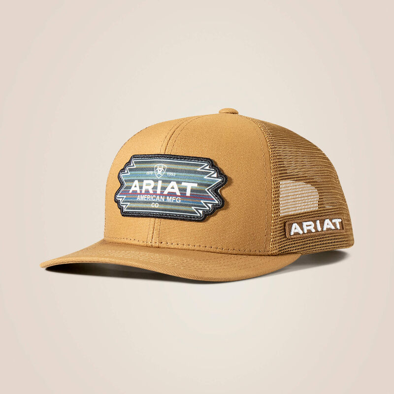 ARIAT Aztec Patch Tan Canvas Hat