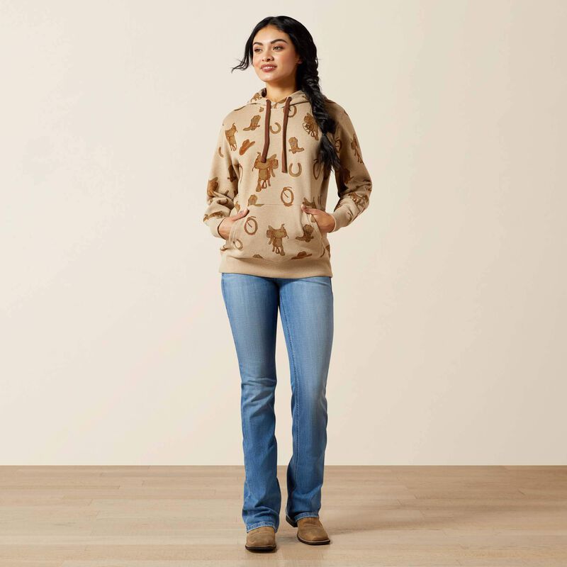 The Golden Cowgirl Print Hoodie By Ariat