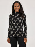 The Saddle Up Mock Neck L/S Tee by Wrangler