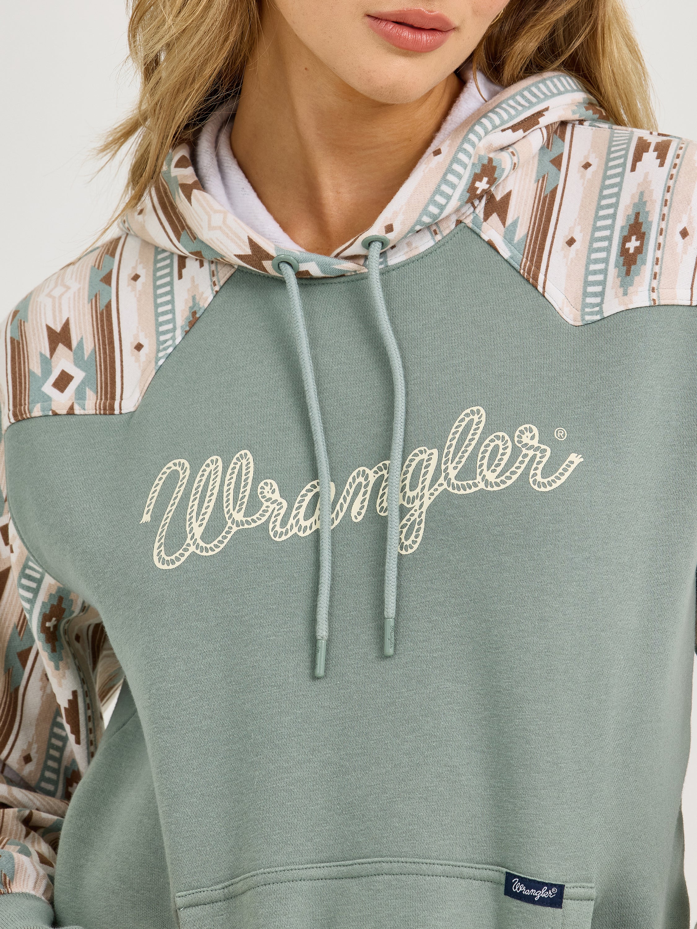 Southwestern Yoke Pullover Hoodie by Wrangler