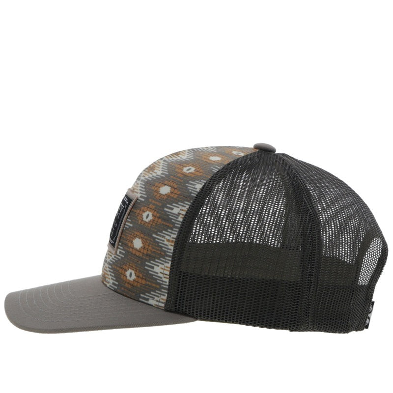 Doc Holiday Hat by Hooey in Grey/Tan Aztec