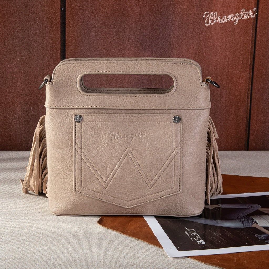 The Boot Stitch Babe Purse by Wrangler in Latte