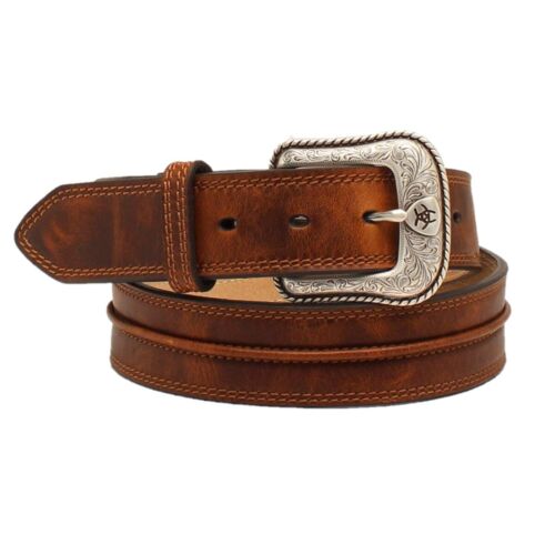The Dallas Stockyards Men's Brown Ariat Leather Belt