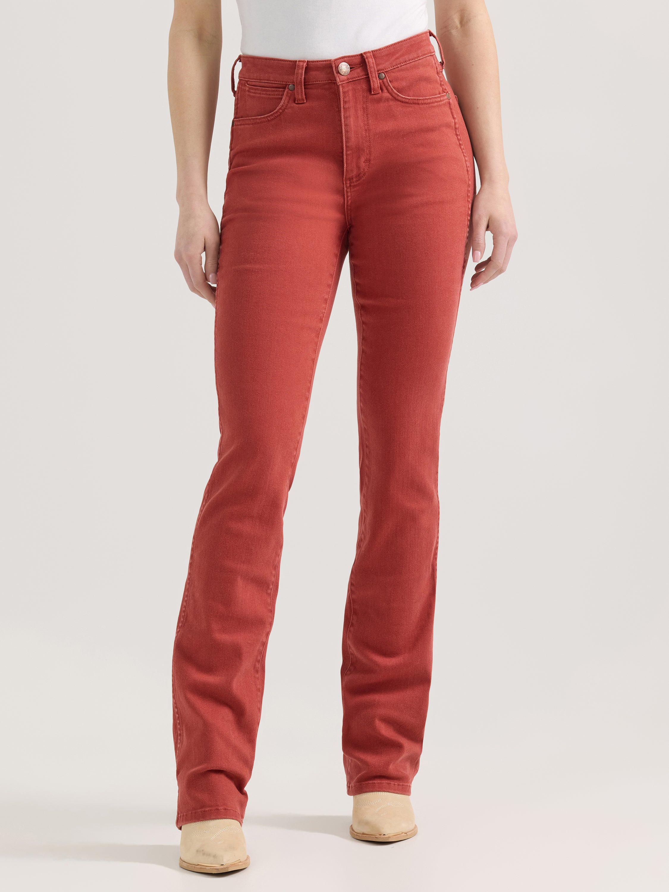 Candy Apple Red Bailey High Rise Jeans by Wrangler
