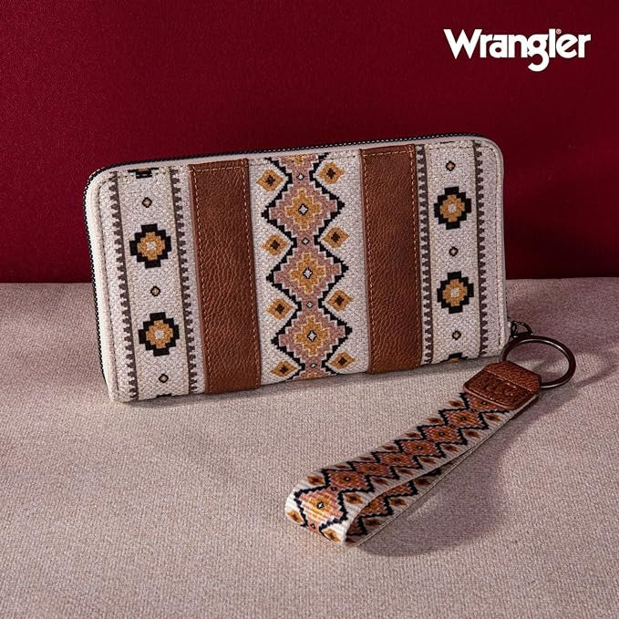 Arizona Cream Aztec Wallet by Wrangler