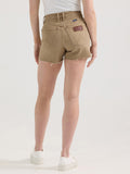 Rodeo Dust Tan Cowboy Cut High Rise Shorts by Wrangler