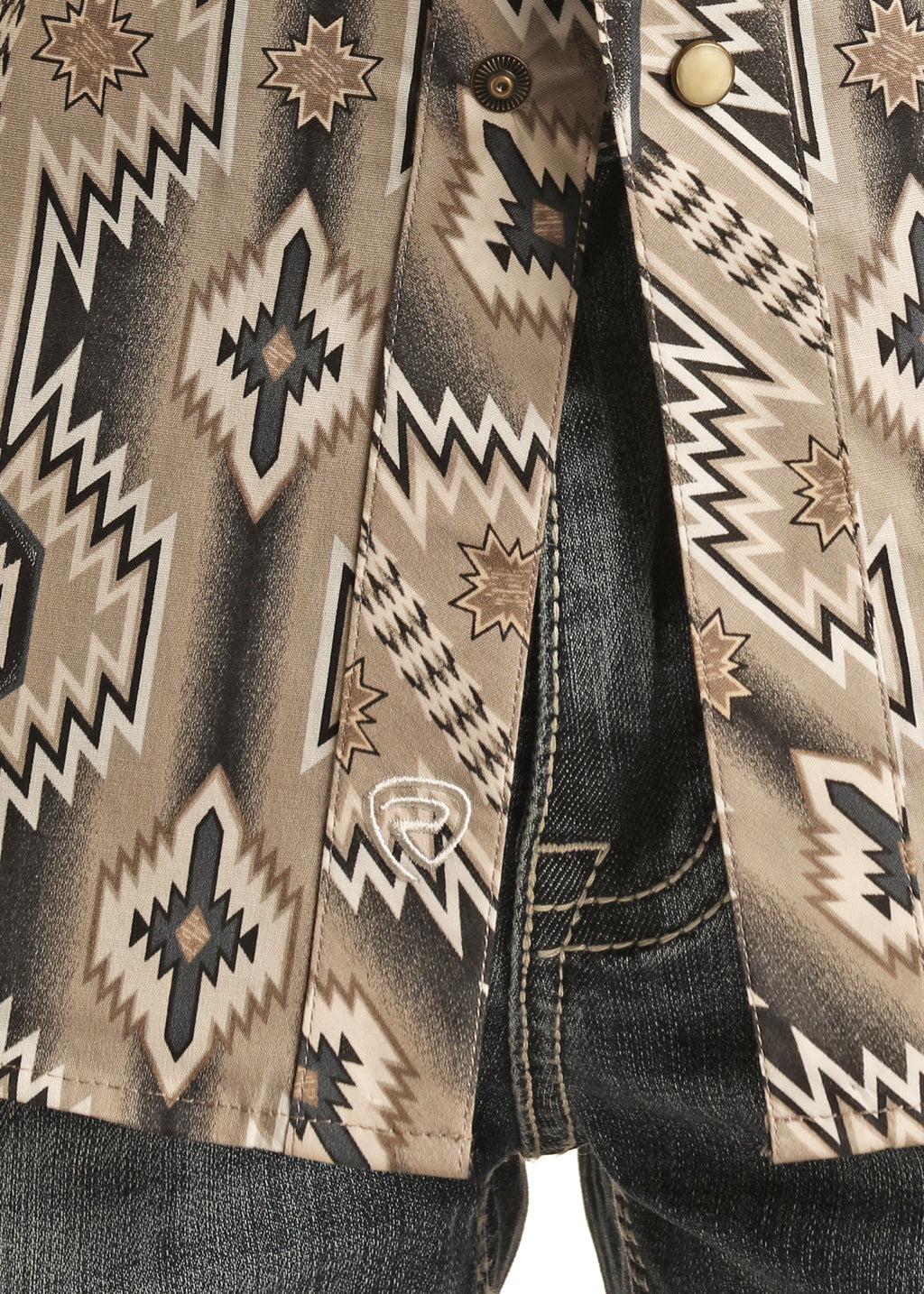 The Stacked Deck Aztec Pearl Snap Shirt