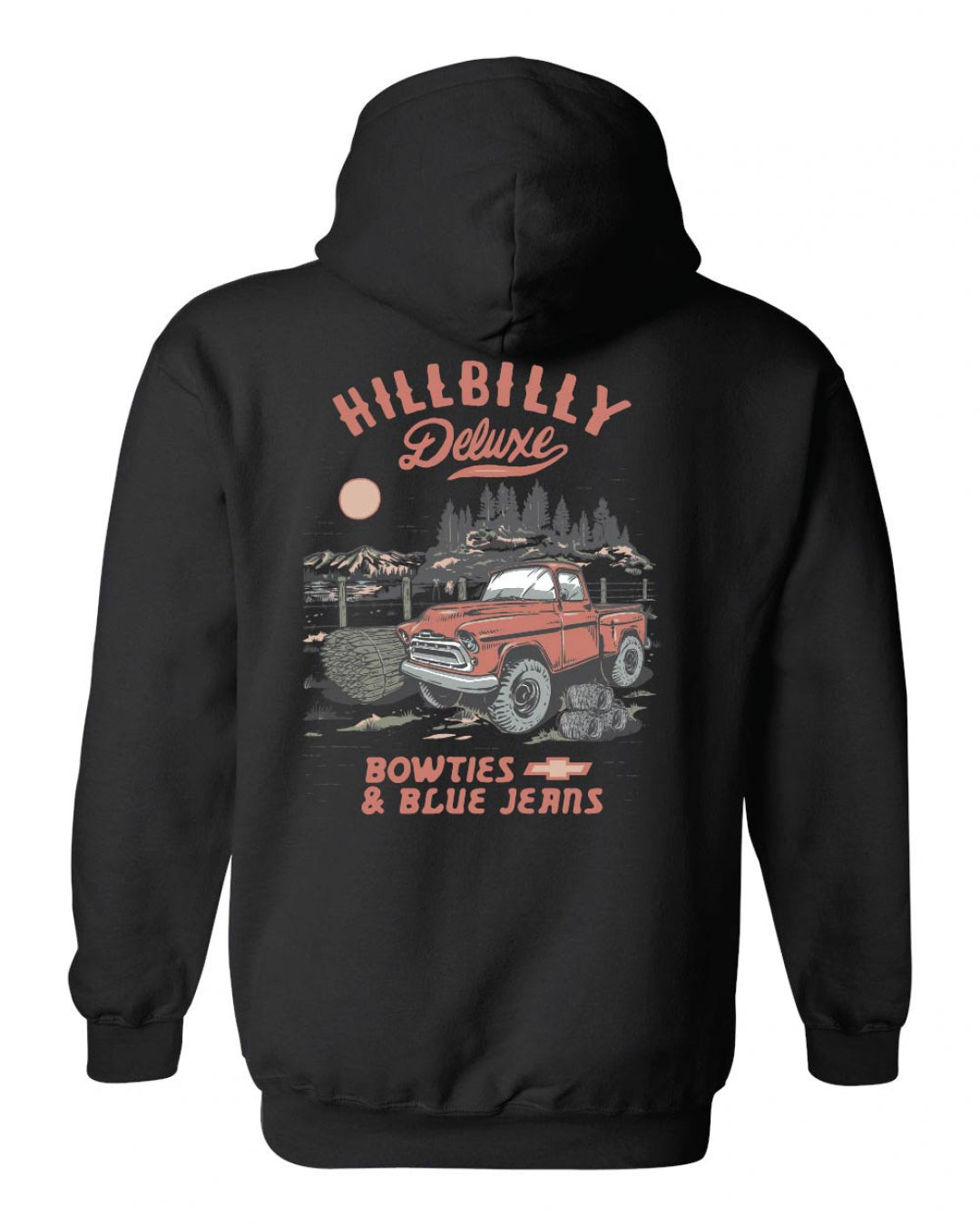 The Original Hillbilly Deluxe Hoodie - Chevy in Black