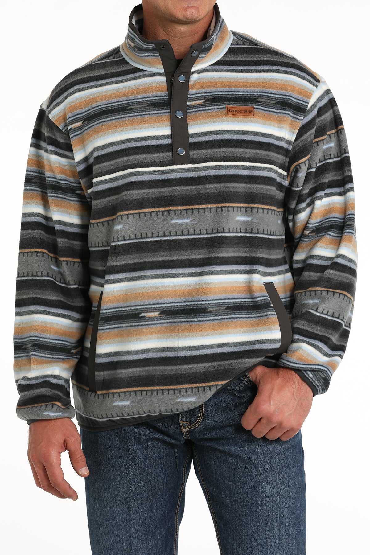 The Saint's Canyon Polar Fleece Snap Up Men's Sweater by Cinch