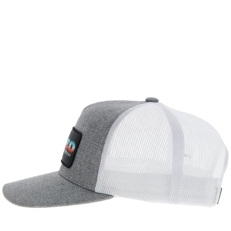 Rodeo Hooey Hat - Grey Herringbone/White