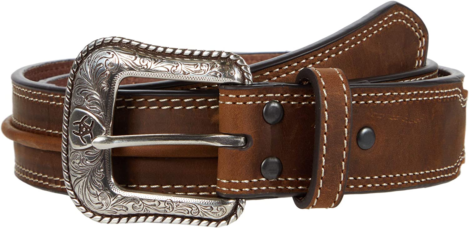 The Dallas Stockyards Men's Brown Ariat Leather Belt