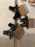Salty Heifer Cowhide Earring - Black/White