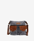 The Fancy Black Jean Tooled Wrangler Crossbody Purse