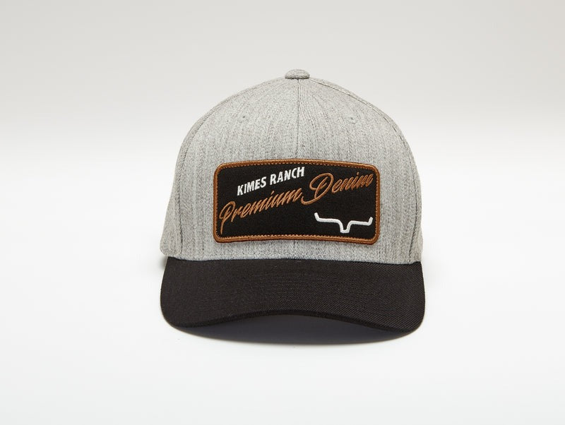 Premium Denim Trucker Hat by Kimes Ranch in Grey Denim